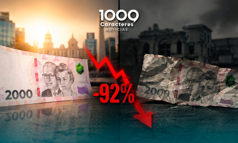 Informe profundo sobre la caída del 92% en el poder de compra del billete de $2.000. Comparativa 2023-2026, salarios reales y crisis social en Argentina.