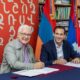 Lanús: Julián Álvarez firmó un convenio por la memoria y la educación con la comunidad armenia