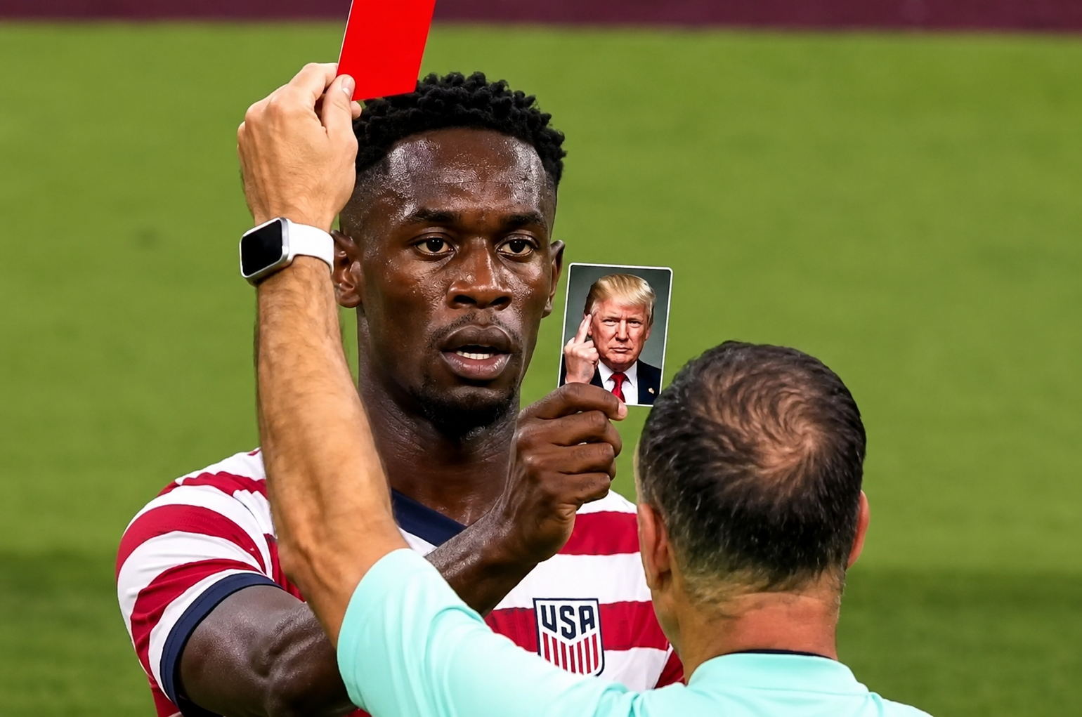 La FIFA congeló de forma excepcional la tarjeta roja al goleador de EE.UU., Folarin Balogun, tras un llamado de Trump. La UEFA calificó la medida de inaudita.