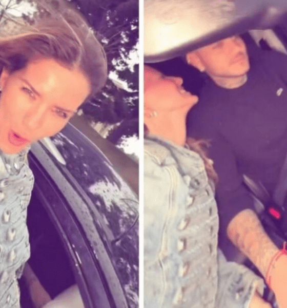 Mauro Icardi maneja y Eugenia la China Suárez se asoma por la ventanilla en el video viral