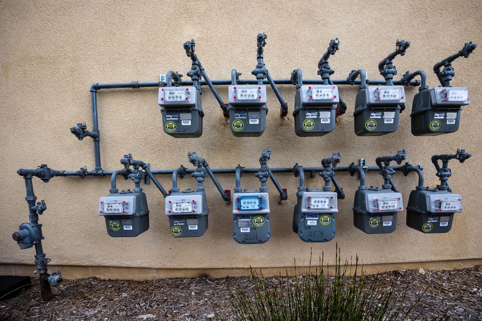 Medidor de gas domiciliario, en referencia al robo de flexibles de gas en La Plata