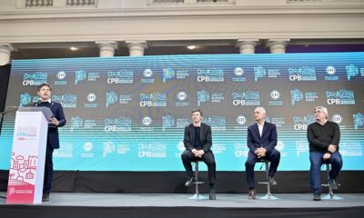 Axel Kicillof durante la apertura de el Congreso Productivo Bonaerense en La Plata
