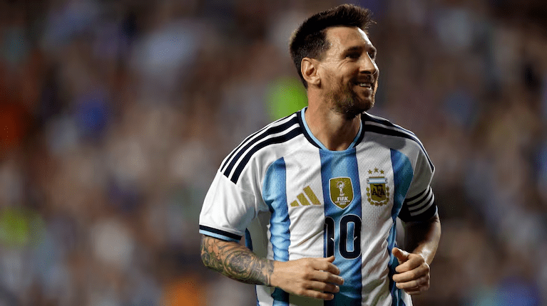 Lionel Messi con la camiseta de la Selección Argentina