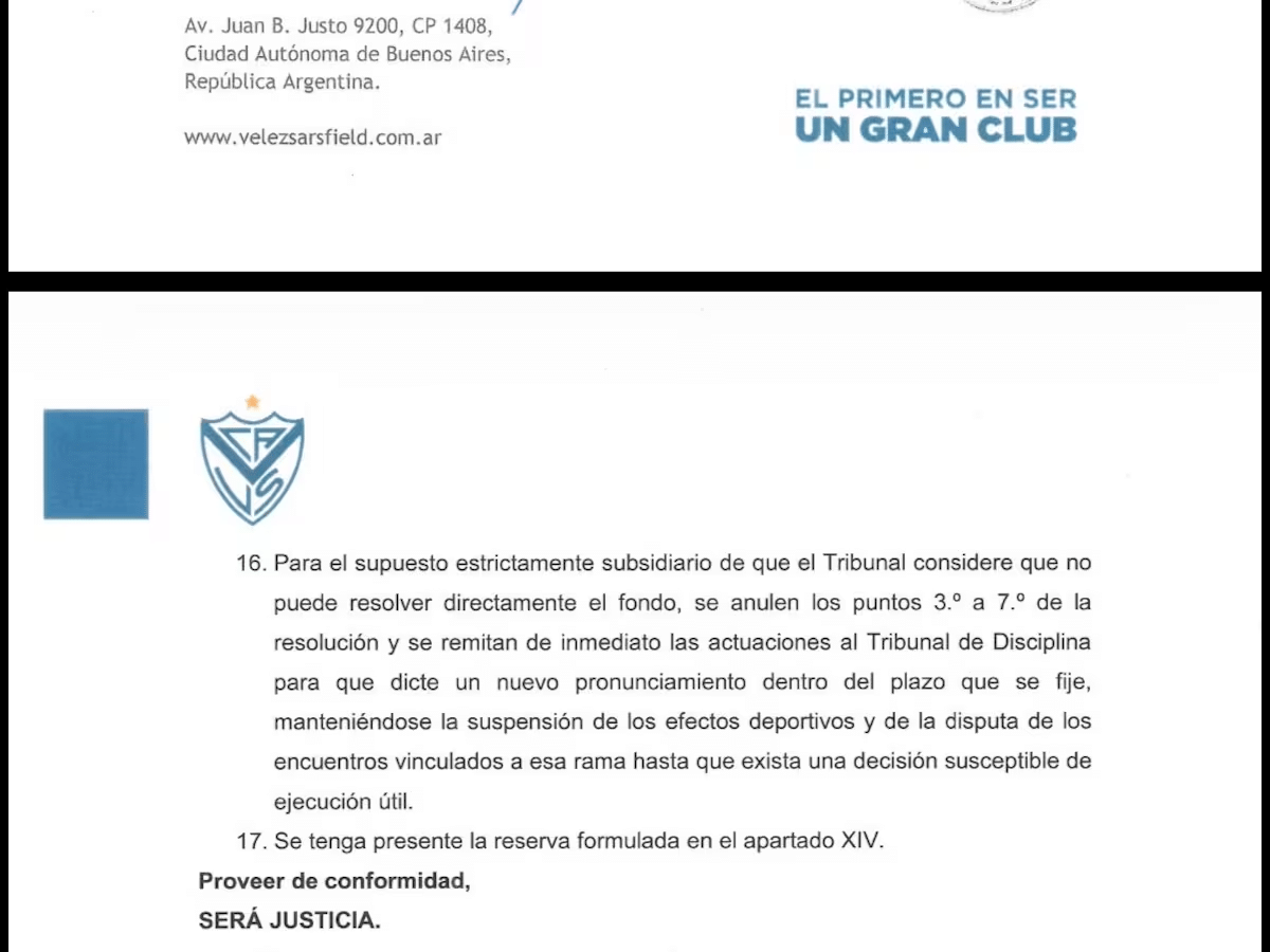 fallo del Tribunal de Disciplina Vélez