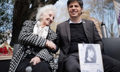 Axel Kicillof y Estela de Carlotto en el homenaje a la Noche de los Lápices en La Plata