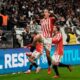 Jugador de Estudiantes de La Plata festejando un gol ante Corinthians