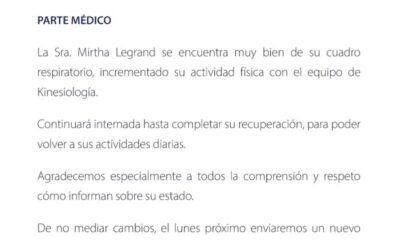 parte médico de Mirtha Legrand