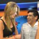Alina Moine y Diego Maradona en el estudio de De Zurda durante el Mundial 2014