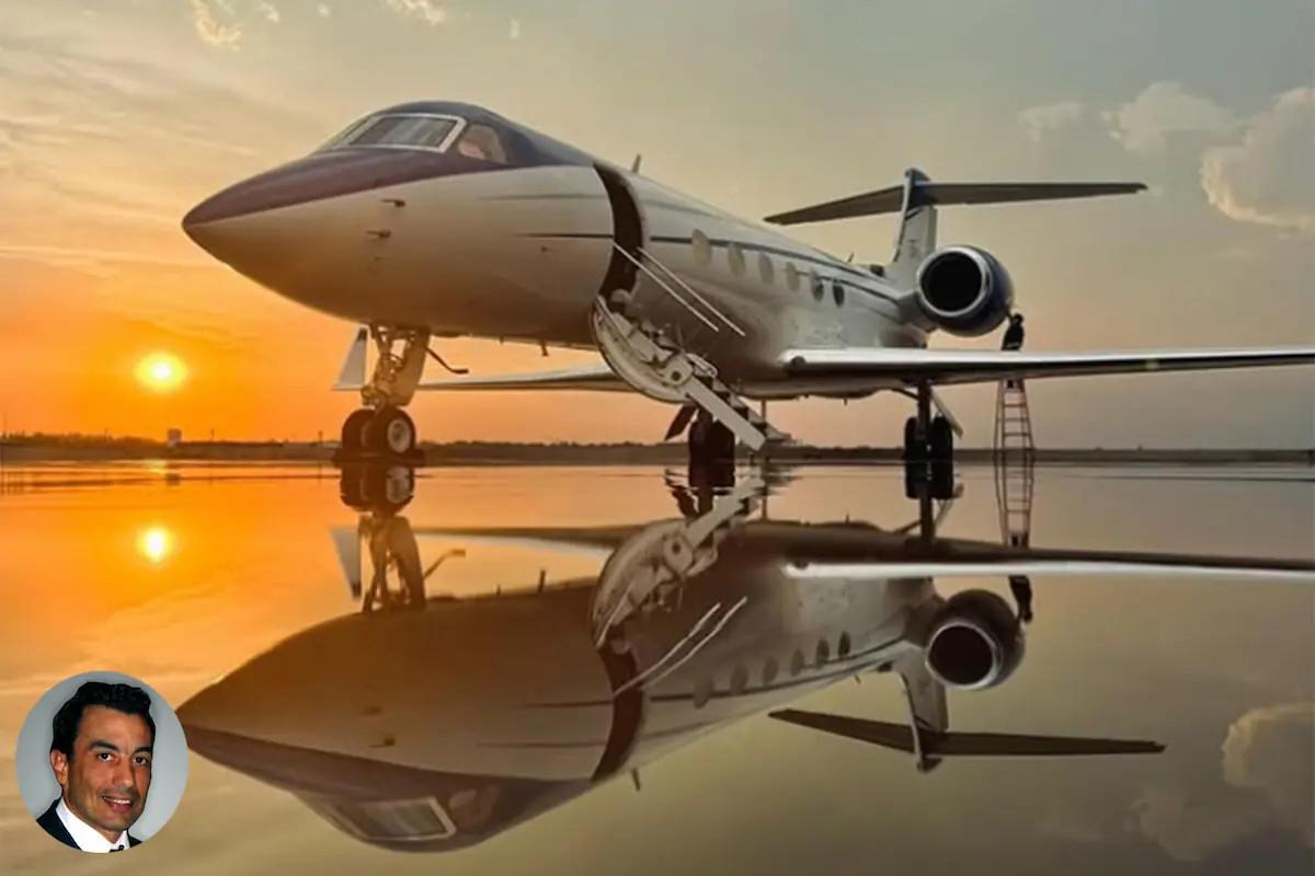 Avión privado de Baires Fly, la empresa vinculada a la causa ANDIS que sacó del país a Flávio Bolsonaro