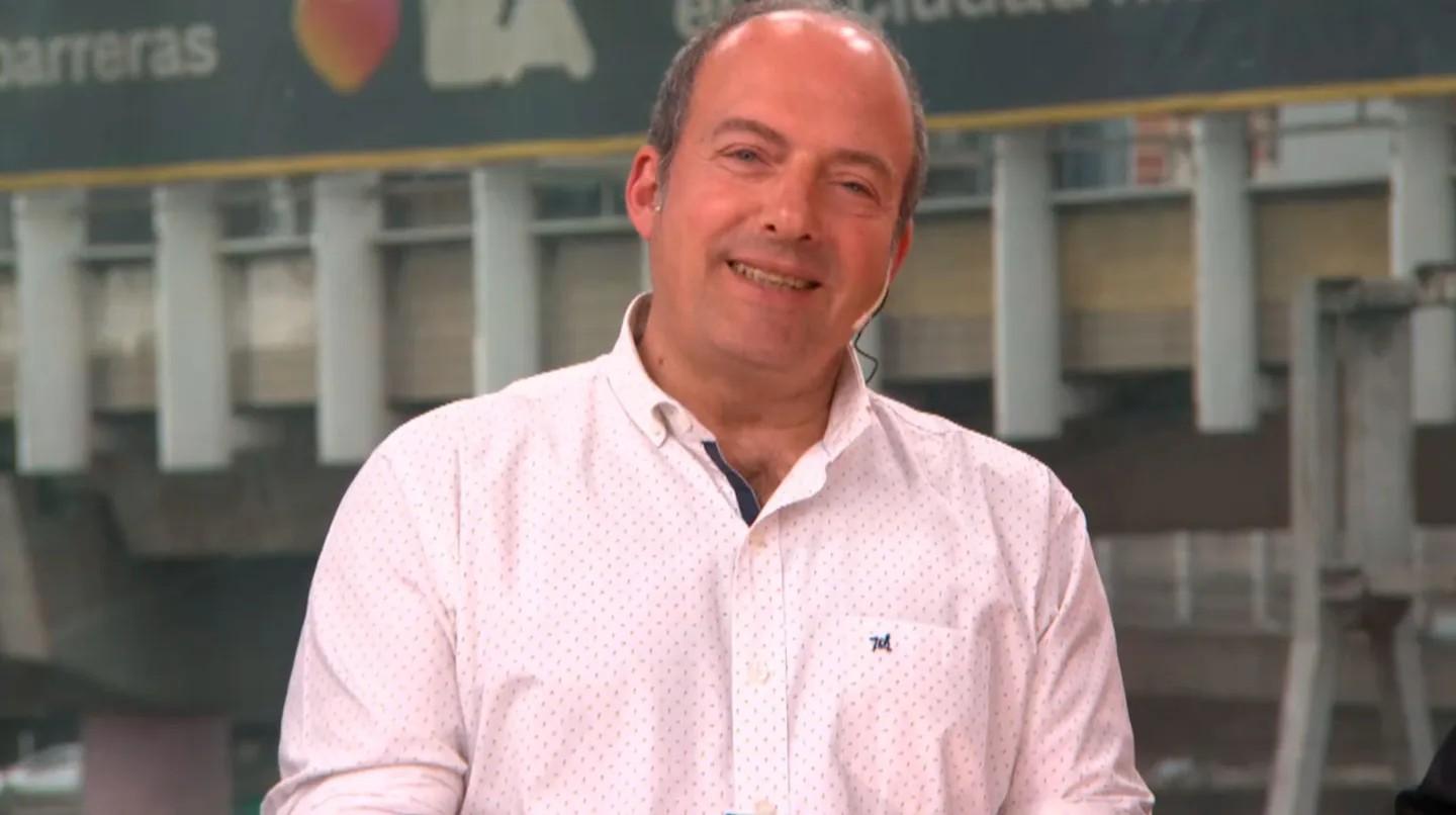 Fernando Confessore, meteorólogo de TN, en pantalla durante un informe del tiempo