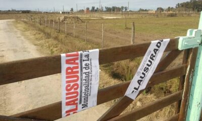 Loteos ilegales en La Plata, cartel de clausura municipal
