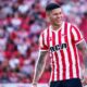 Marcos Rojo, sonriente, con la camiseta de Estudiantes de La Plata