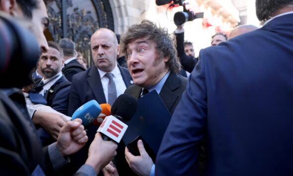 Insultos de Milei en España a una periodista en Madrid