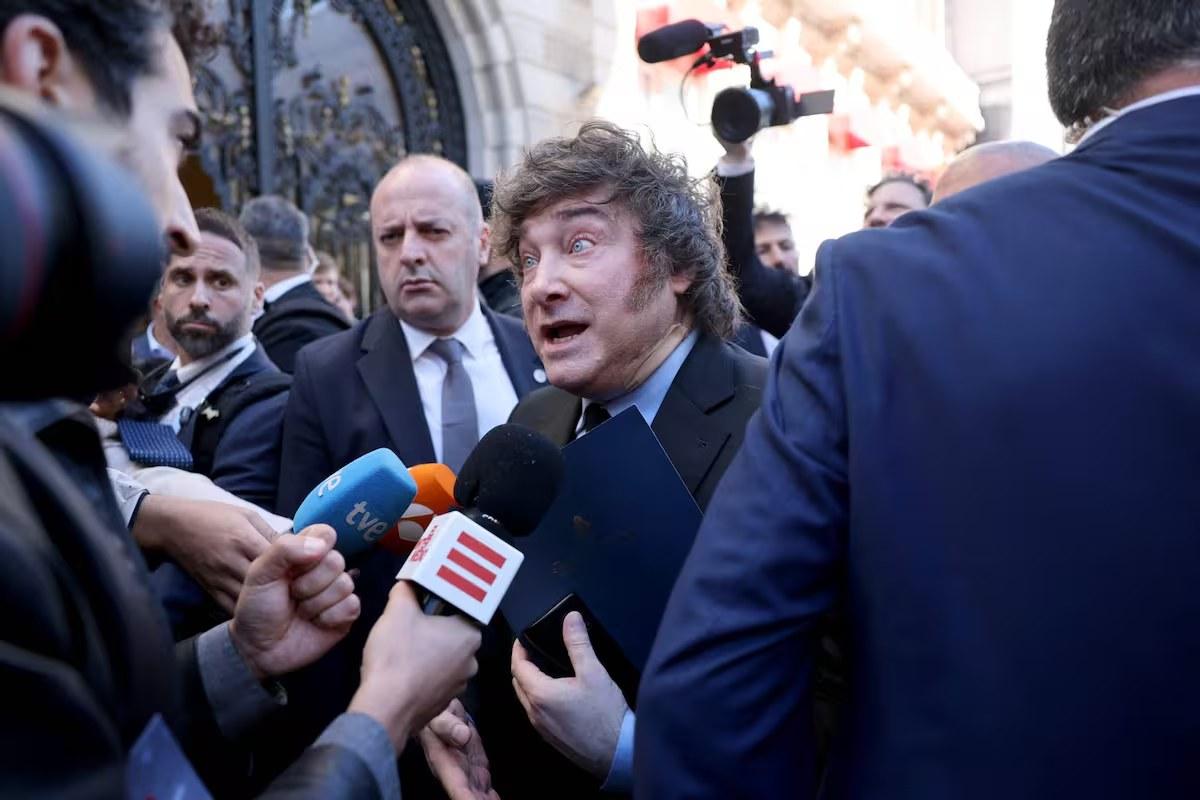 Insultos de Milei en España a una periodista en Madrid
