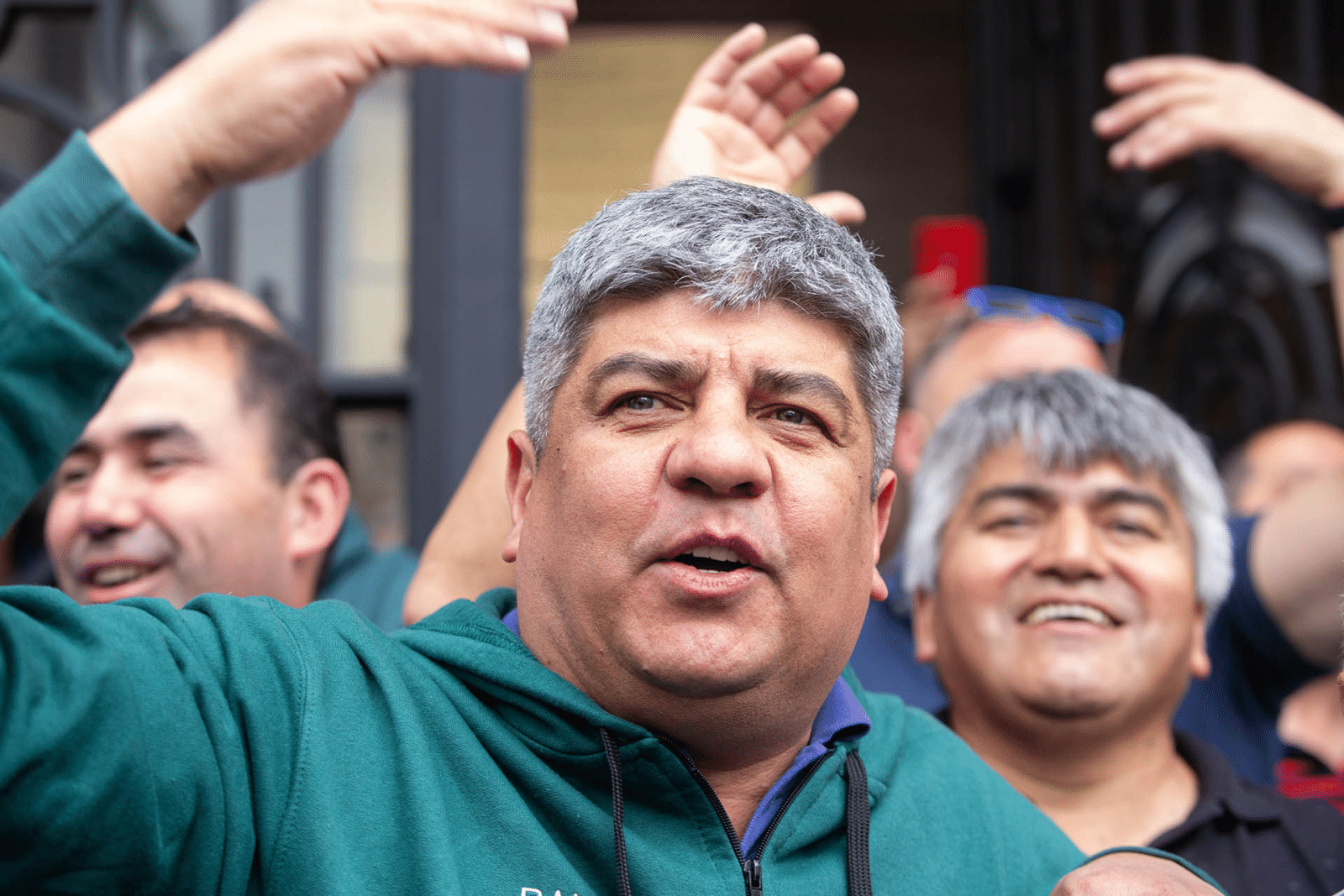 Pablo Moyano en un acto de Camioneros