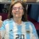 Eulalia Marzetti, la madre de Lionel Scaloni, con la camiseta de la Selección argentina